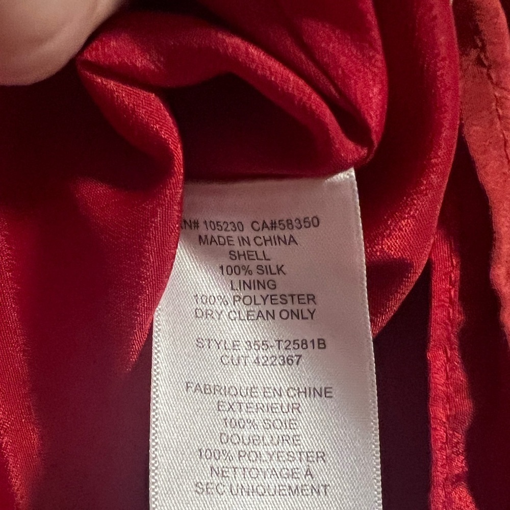 NWOT Joie Burnt Red Silk Racerback Tank - M - Picture 4 of 4